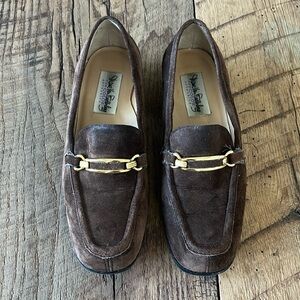 Dianne Von Furstenberg Women’s Brown Suede Horse Bit Loafer